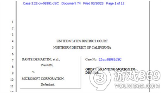 美国加州玩家对微软动视暴雪收购提起诉讼 驳回了此案