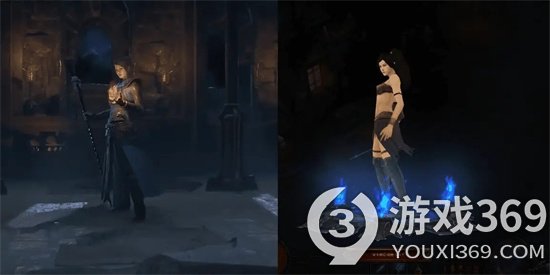 《暗黑破坏神4》与《暗黑破坏神3》角色效果对比截图