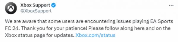 Xbox版《EA SPORTS FC 24》线上匹配出现BUG，官方正在调查中