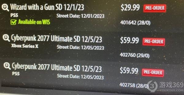 《赛博朋克2077：终极版》或将于12月发布，售价59.99美元